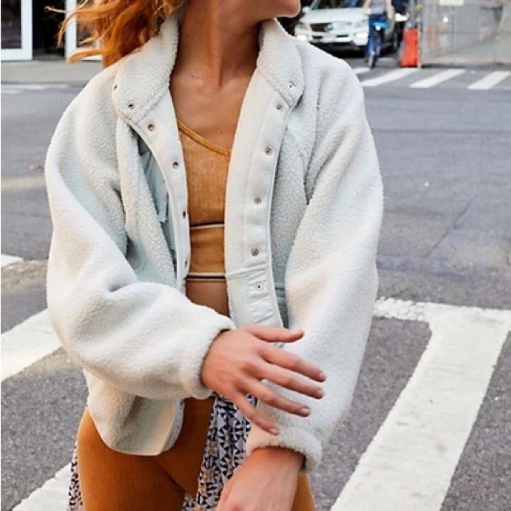 Free people hit the slopes fleece saltwater size XS